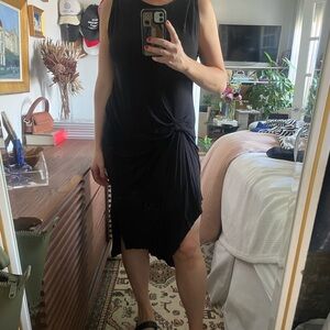 All Saints Black Asymmetrical Dress